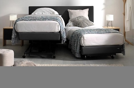 Nox boxspring bed, hoog-laag frame, makkelijk opmaken, verrijdbare bedden,seniorbed,comforthoogte